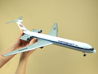 Модель самолета Ил-62М (М1:100, Аэрофлот СССР-86534, с шасси)