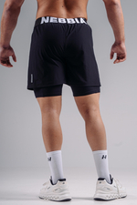 Шорты Double-Layer Training Shorts PRIMALL 878 Черные
