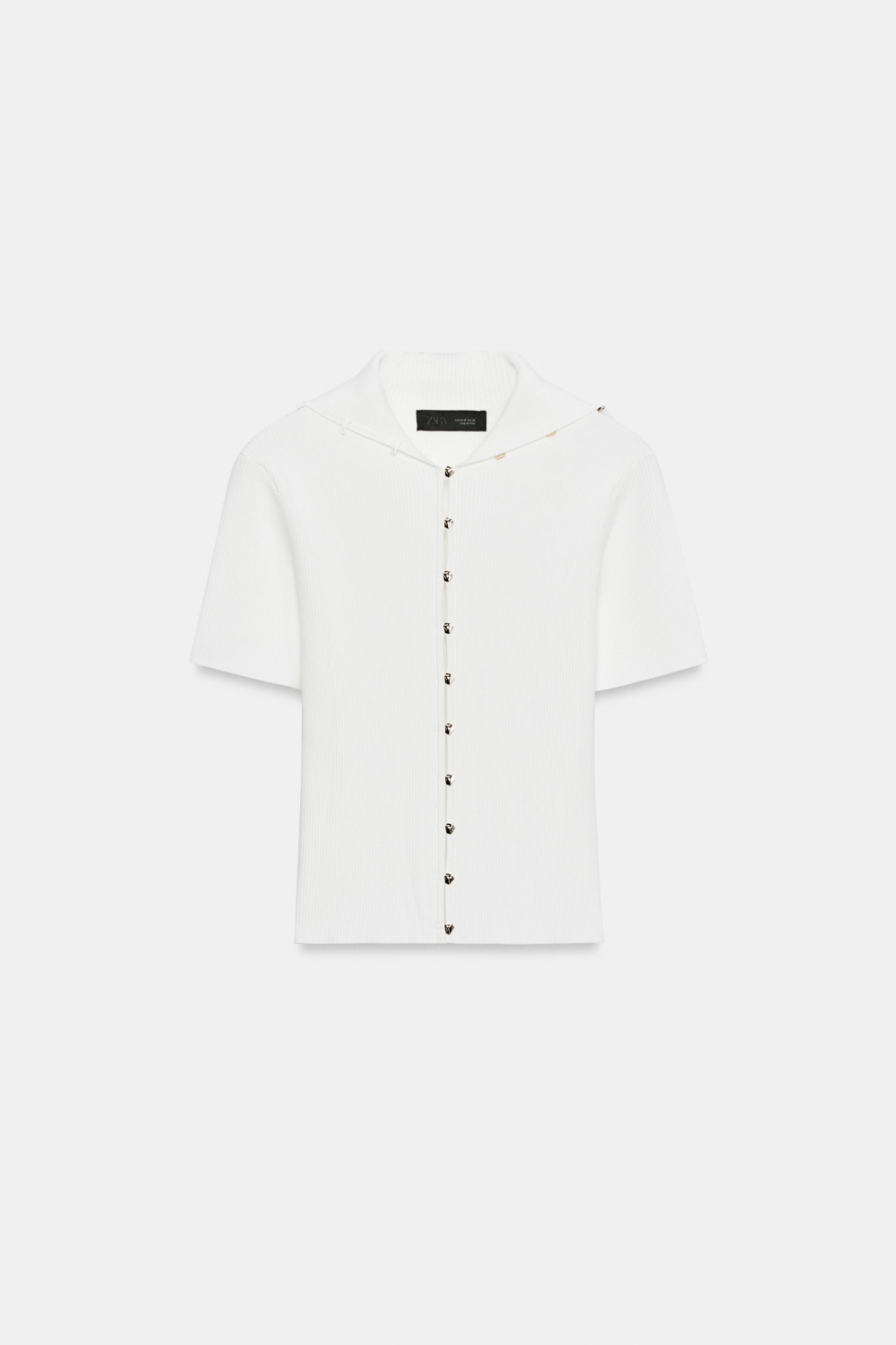 КАРДИГАН В РУБЧИК С ЗОЛОТИСТЫМИ ПУГОВИЦАМИ — ZARA