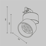 Трехфазный трековый светодиодный светильник Maytoni Alfa TR199-3-15W2.7K-M-W