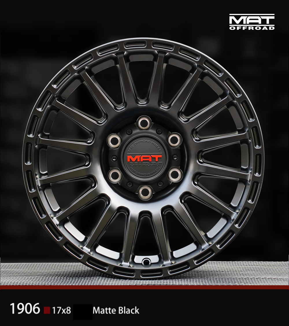 Диск колёсный литой MAT Offroad 1906 R17 8.0 ET+35 Matte Black