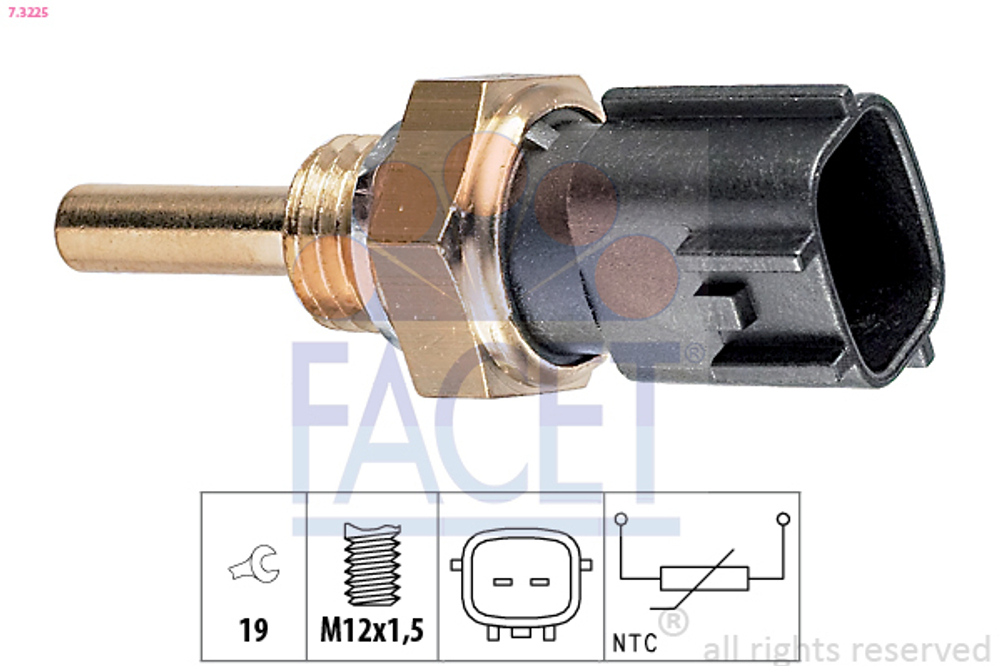 FACET - 73225-FAC - Sensor, coolant temperature
