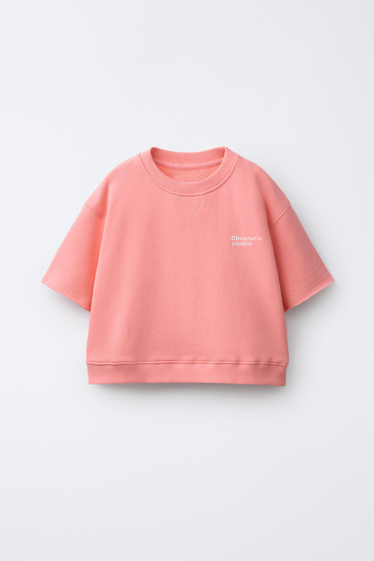 ZARA ФУТБОЛКА ИЗ ФУТЕРА, ОРАНЖЕВЫЙ