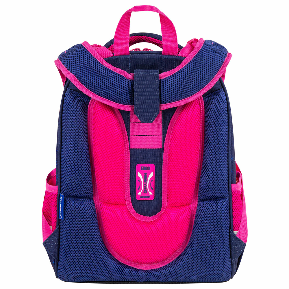 Ранец BRAUBERG PREMIUM, 2 отделения, с брелоком, "Cute fox", LED-ЛАМПОЧКИ, 38х29х16 см, 272019