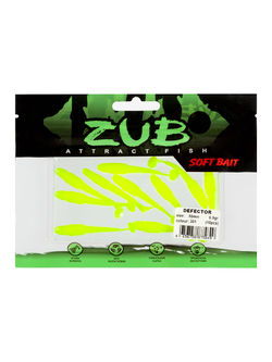 Приманка ZUB-DEFECTOR 50мм(2")-10шт, (цвет 301) желтый