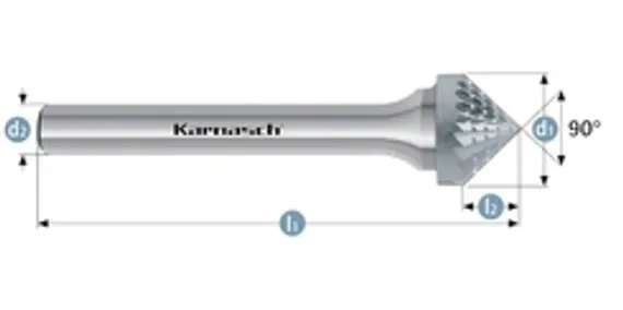Коронка с твердосплавными напайками LENZ Ø65х25 мм, арт. LZCS-065