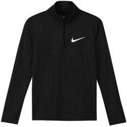 Футболка для мальчика теннисная Nike Dri-Fit Sport Poly 1/4 Zip Top B - black/black/white