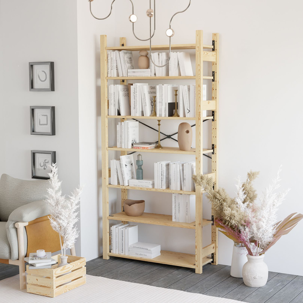 Кронштейны для полки стеллажа Ивар, 4 шт., чёрный металл