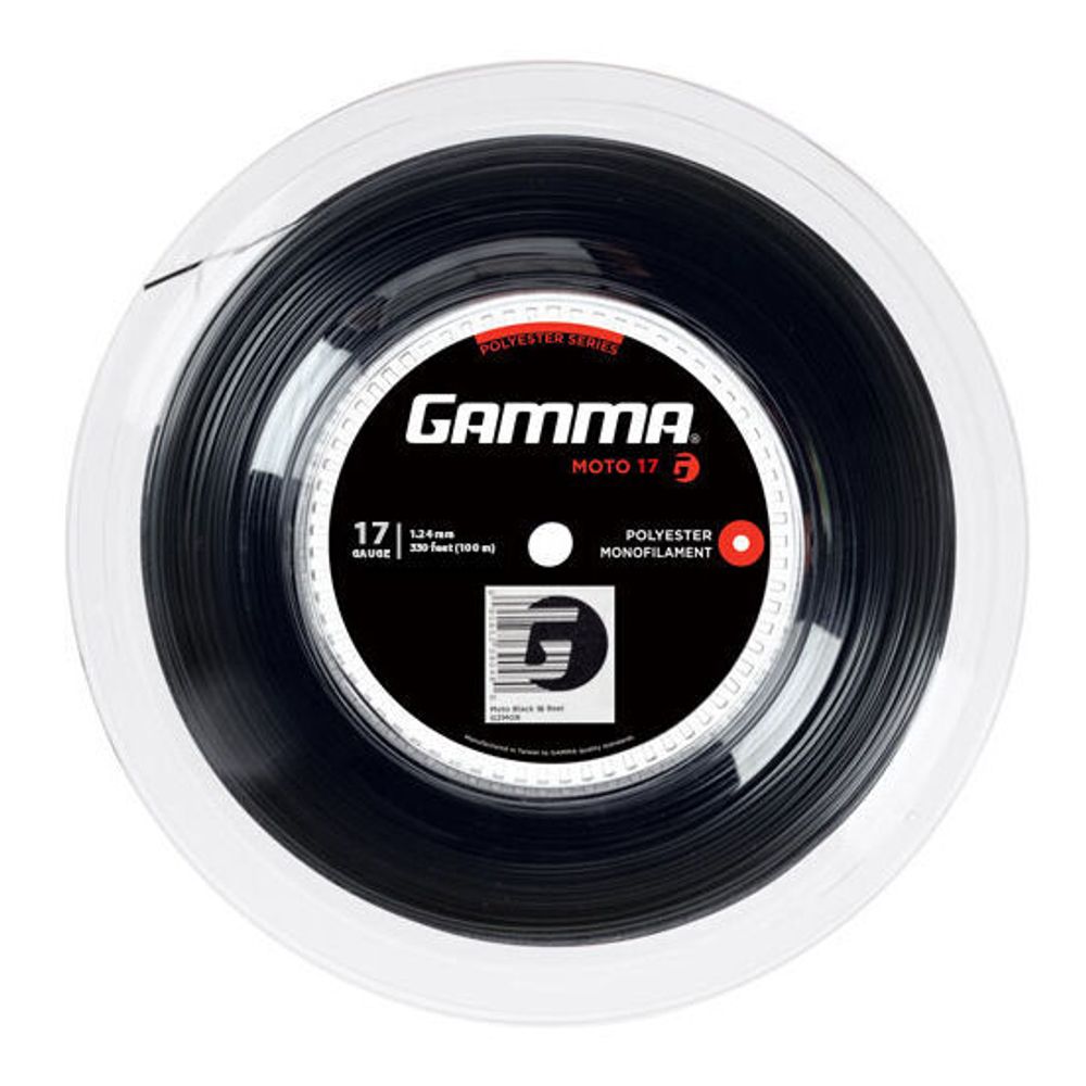 Струны теннисные Gamma Moto String Reel 100m - Black