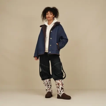 UGG Двусторонняя куртка-тракер Frankie, коричневый/синий