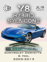 Щетки стеклоочистителя HUOYE Y8 525/525 мм на Chevrolet Corvette | Hook/J-Hook