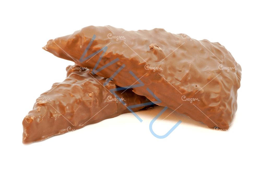 Вафли со сгущенкой арахисом и изюмом в шоколадной глазури, 1.25 кг