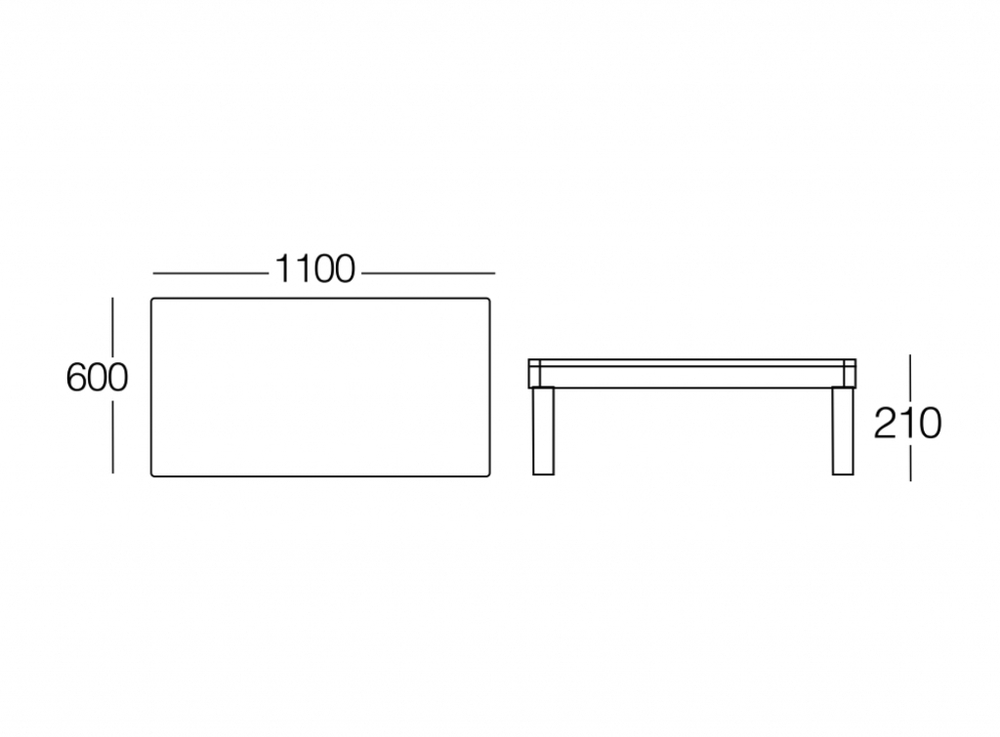 Столик ламинированный журнальный Papatya Slim Center Low Table (D)