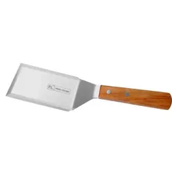 Лопатка 11*7 см острые края нерж. 30 см с дерев. ручкой P.L. Proff Cuisine