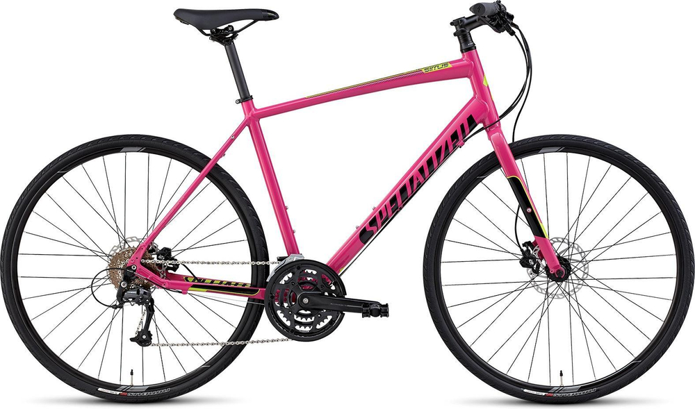 Велосипед SPECIALIZED SIRRUS SPORT DISC NEON PNK/HYP GRN/BLK M   '15