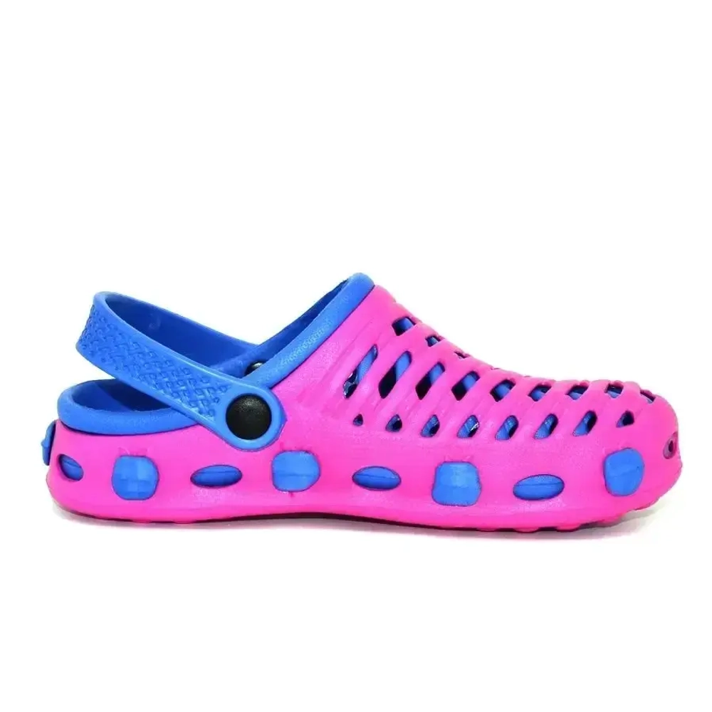 Пантолеты женские пляжные EvaShoes "Комби Слим", Розовый/Голубой