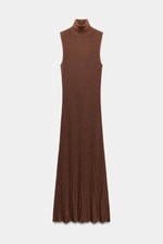 ДЛИННОЕ ПЛАТЬЕ ИЗ ТРИКОТАЖА С БЛЕСТЯЩЕЙ НИТЬЮ — ZARA