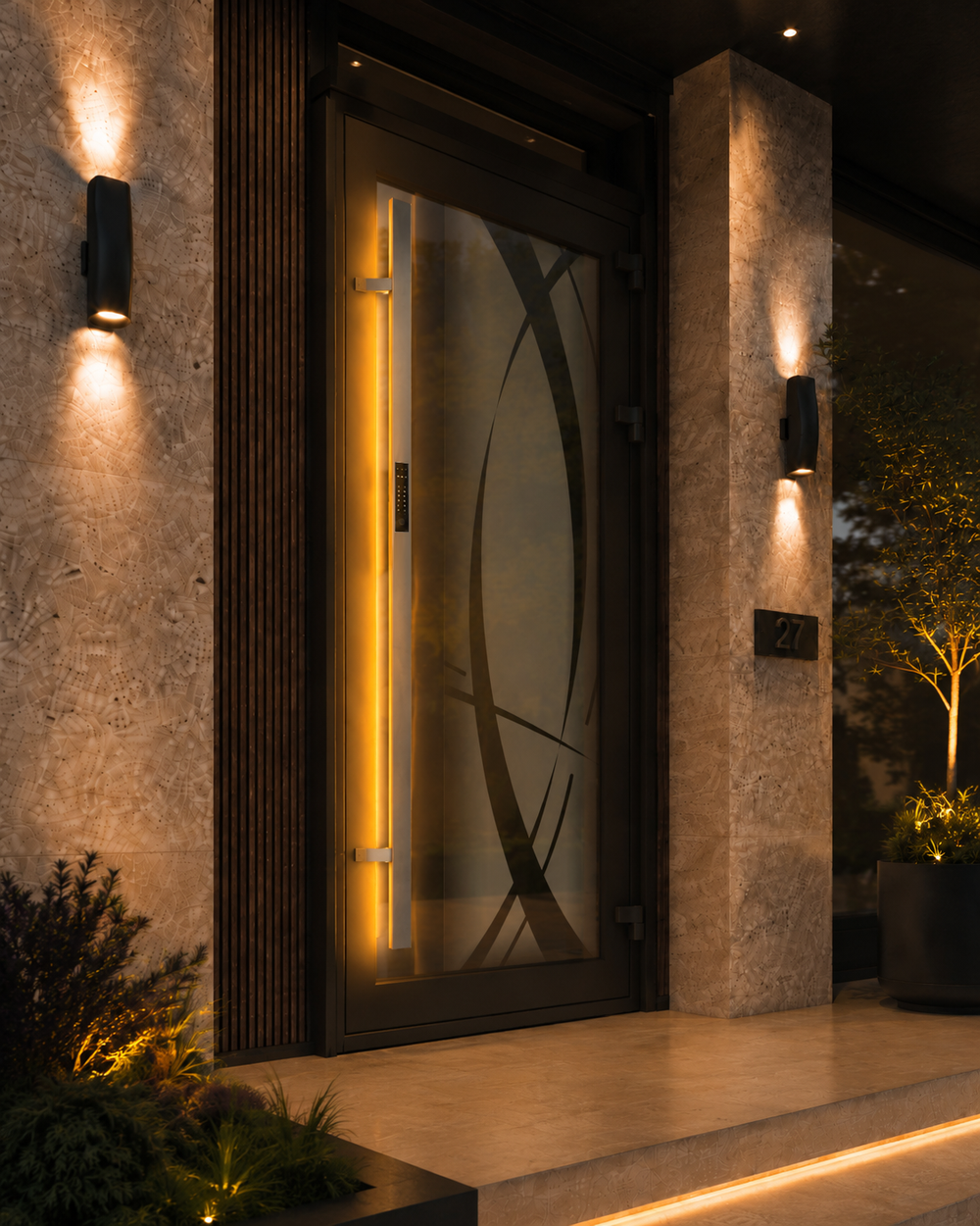 Комплект Арт. 50х25 MYLOCK ML-05, L-1800 — система доступа для узкопрофильных дверей под ключ