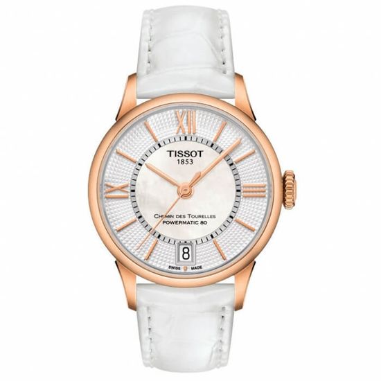 Женские часы Tissot T099.207.36.118.00 Chemin des Tourelles Powermatic 80 Lady