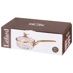 КОВШ LEFARD ЭМАЛИРОВАННЫЙ 14СМ / 0,9Л D=14 СМ ДЛИНА=31СМ ПОДХОДИТ ДЛЯ ИНДУКЦИОН