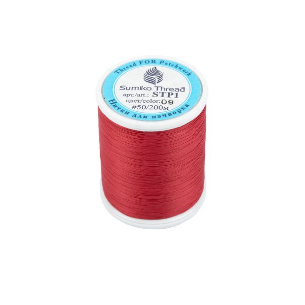 Нитки для пэчворка SumikoThread 200 м, (219 ярд), 09 т.красный