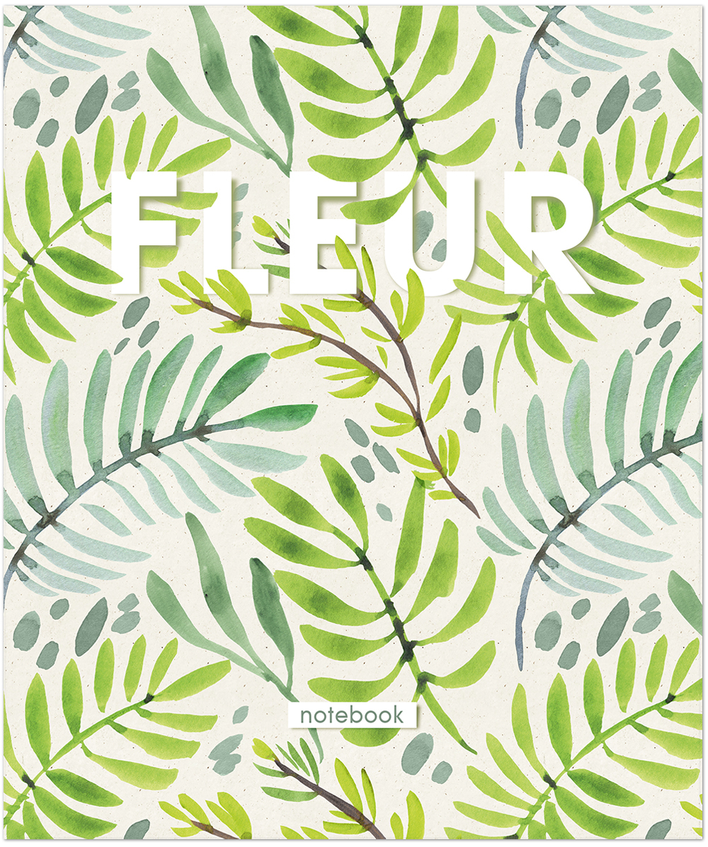 Тетрадь общая 48 листов на скрепке "FLEUR"