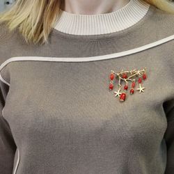 «Авторская модель» Коралл (брошь)