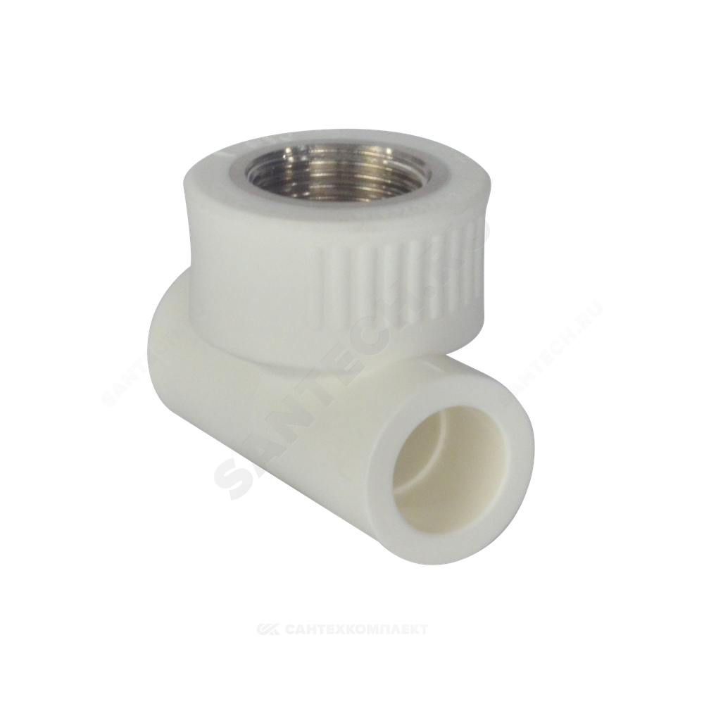 Тройник PP-R комбинированный белый Дн 20х3/4" ВР ZFPCL