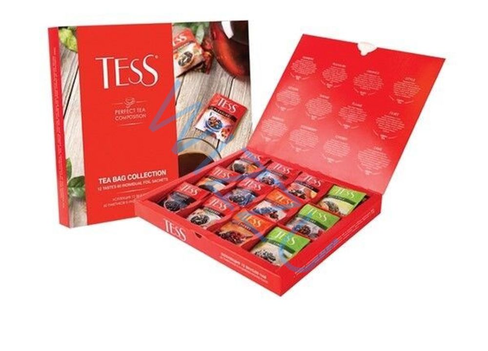101,25Г ЧАЙ TESS АССОРТИ 12 ВКУСОВ 60ШТ В ПАКЕТИКАХ