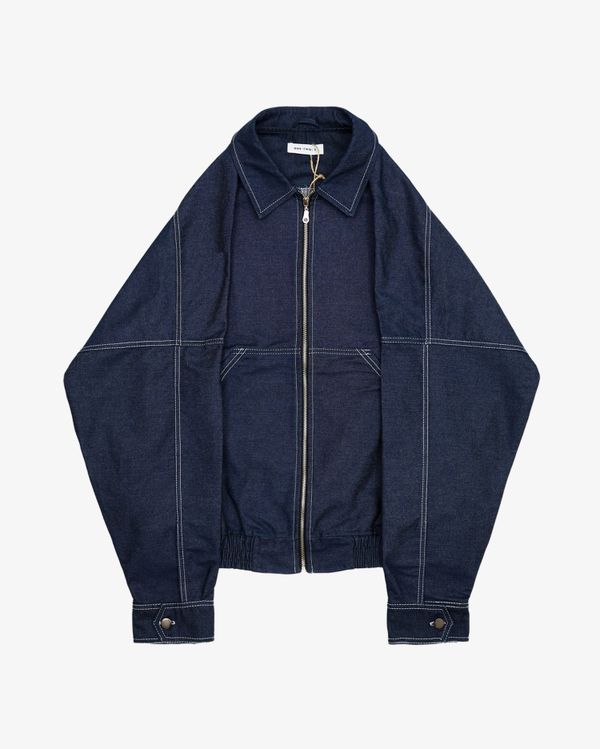 Куртка Zip-Up Shirt Jacket Denim Dark Blue - фото 6