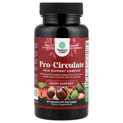Nature's Craft, Pro-Circulate, комплекс для поддержки вен, 60 капсул