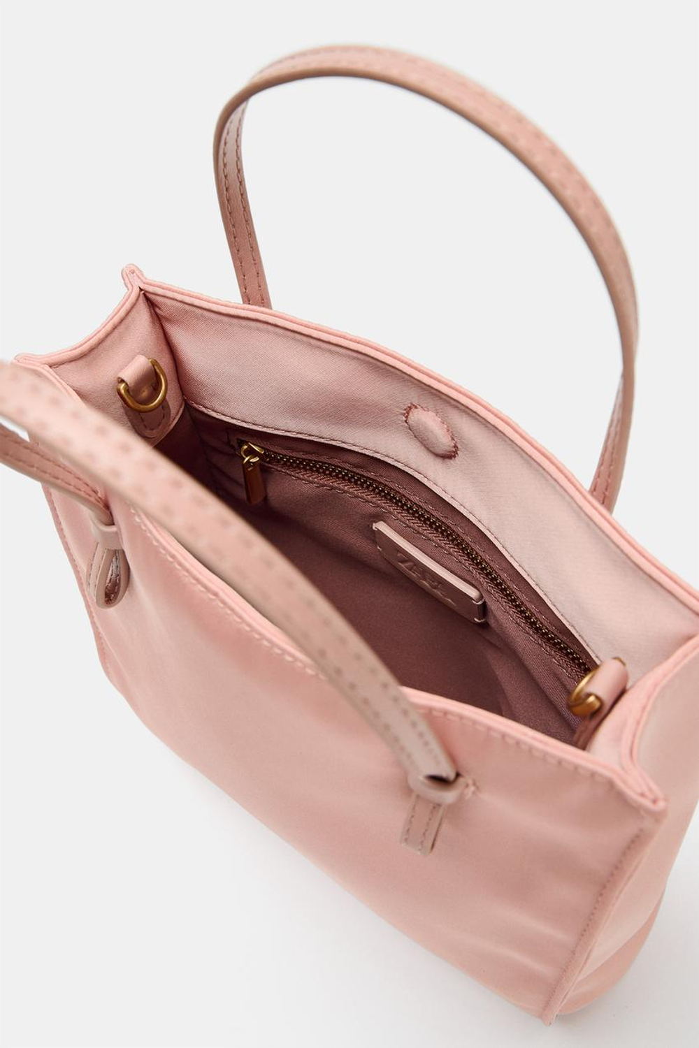 ZARA СУМКА С АТЛАСНЫМ ЭФФЕКТОМ, РОЗОВЫЙ