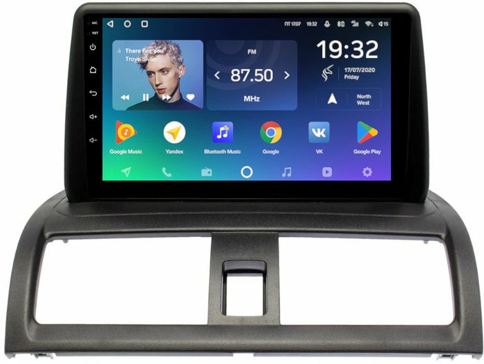 Магнитола для Honda Accord 7 2003-2008 (рамка наверх) - Teyes CC2 PLUS монитор 9" QLED, Android 10, Быстрая, SIM-слот