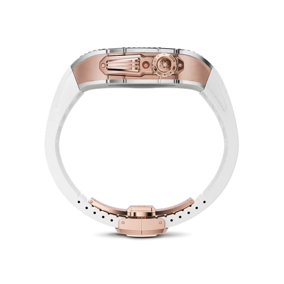 Корпус для Apple Watch RST41 - Белый/Розовое золото/Кристаллы
