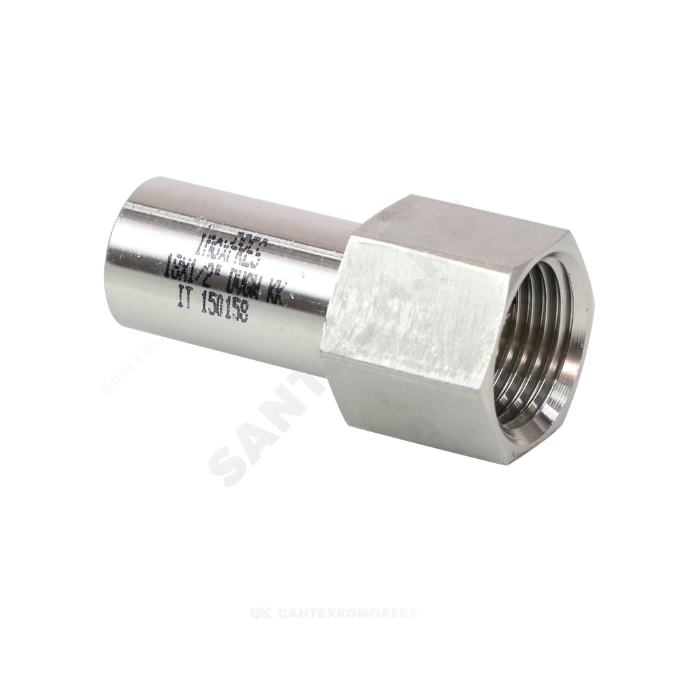 Переход сталь нерж AISI 316L Дн 22х3/4" Ру16 труба/ВР Inoxpres RM 269304022
