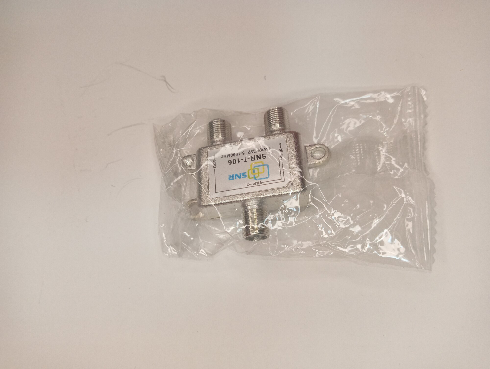 Ответвитель абонентский SNR-T-106 на 1 отвод, вносимое затухание IN-TAP 6dB.