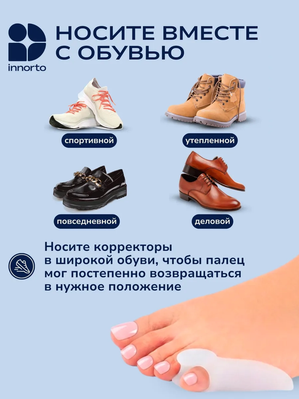 Бурсопротектор, разделители мизинца для ног