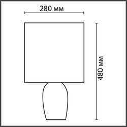 8118/1T COMFI LN26 489 серый, керамика/текстиль Настольная лампа E27 1*60W 220V AVALONA