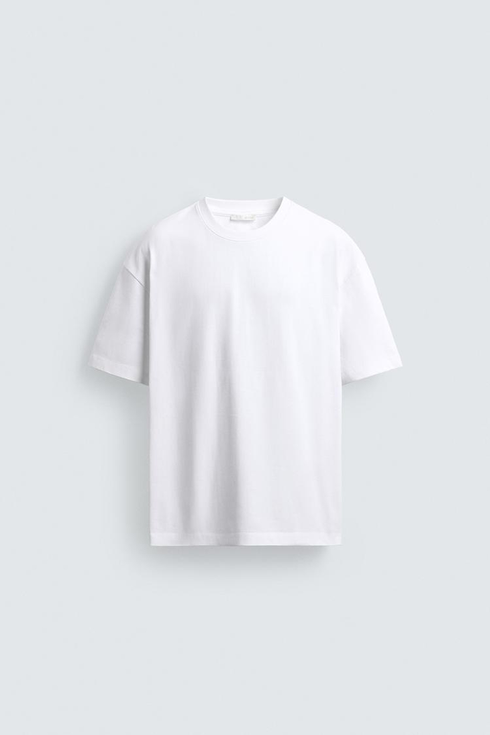 ZARA ФУТБОЛКА RELAXED FIT, БЕЛЫЙ