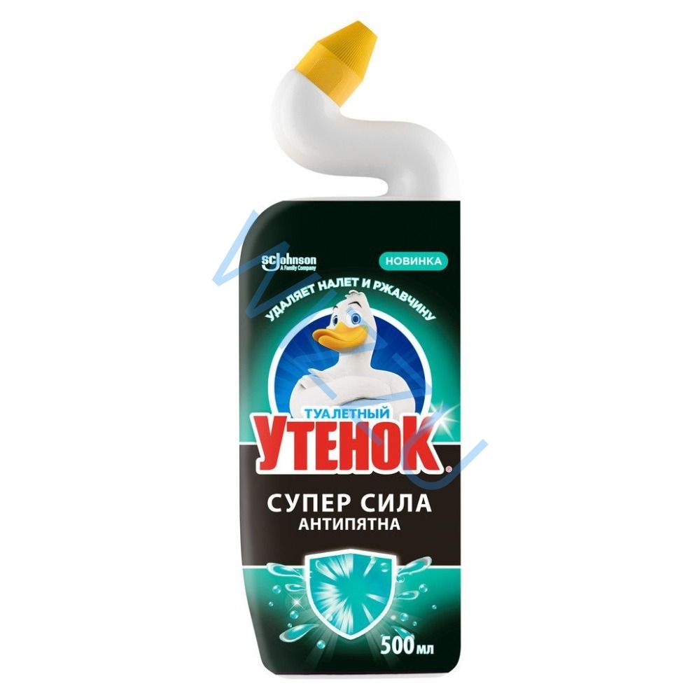 Гель для чистки унитаза Туалетный Утенок Супер Сила Антипятна, 500 мл