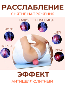 Массажный мяч мфр 7 см для йоги фитнеса пилатеса