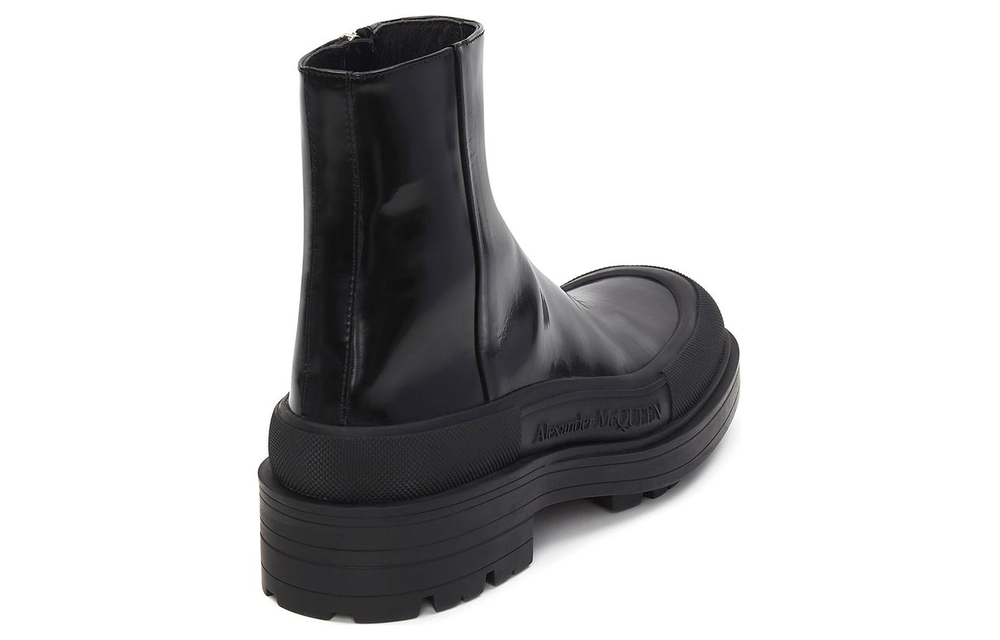 Alexander McQueen Tread Ankle Boots Black