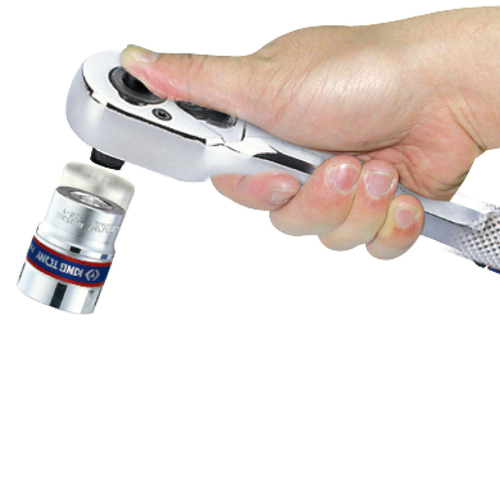 KING TONY (2771-55G) Трещотка 1/4", 130 мм, 24 зубца, флажковая с кнопкой