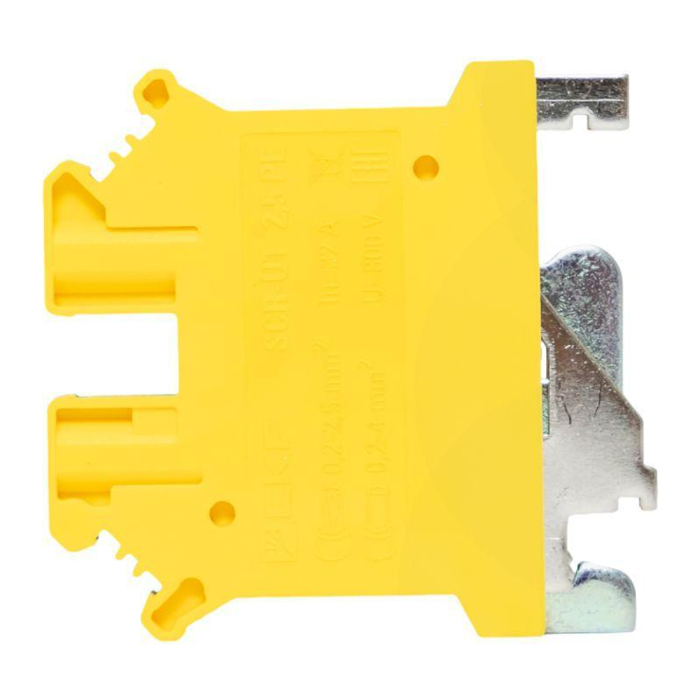 Колодка клеммная винтовая 2.5 UT земля EKF scr-ut-2,5-pe