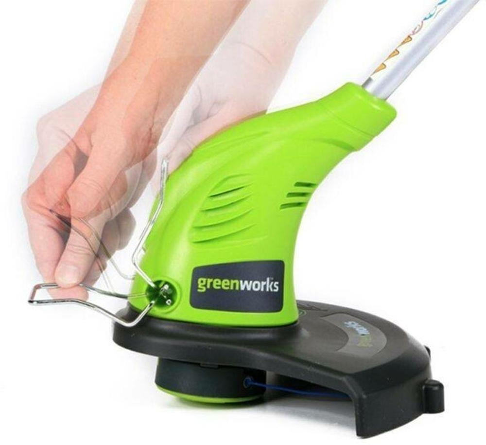 Триммер электро Greenworks 21217 нижний двигатель 500Вт леска 1.6мм 33см 21217
