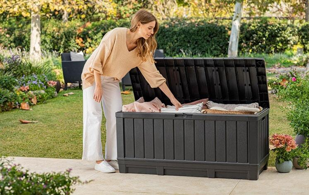 Пластиковый сундук Keter Kentwood 350 л graphite