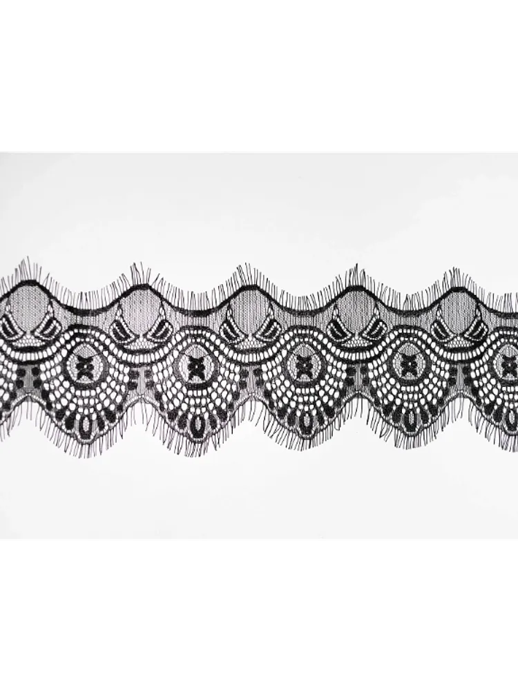 Кружево Французское, ш. 11,5 см, чёрный