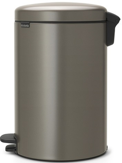 Ведро Brabantia NewIcon 20л платиновое сбоку