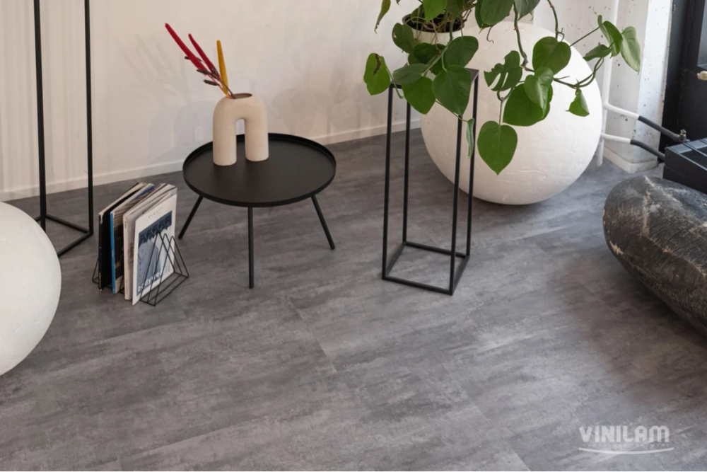 Кварц-винил Клеевой LVT Vinilam Ceramo Stone Glue 950x480 LVT 2,5 мм Цемент Серый 4.56 м2