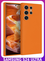 Мягкий Soft Touch чехол из силикона для SAMSUNG GALAXY S24 ULTRA с бархатной подкладкой
